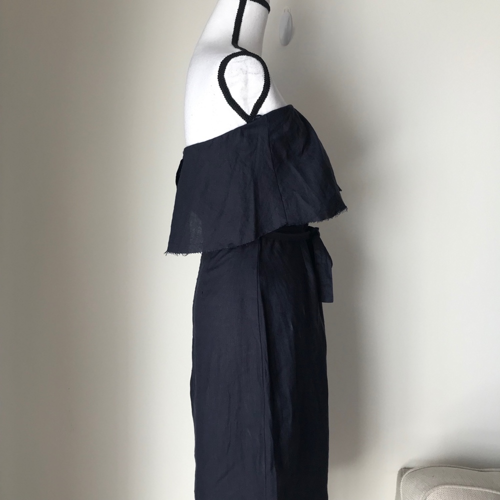 Skylar + Madison Navy Blue Button Down Midi Dress - Picture 4 of 5